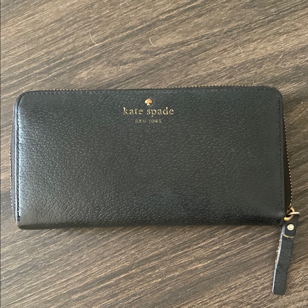 Kate Spade Black Zip Wallet